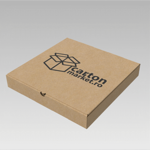 cutie pizza din carton tip co3 / ondula e (micro ondul) maro