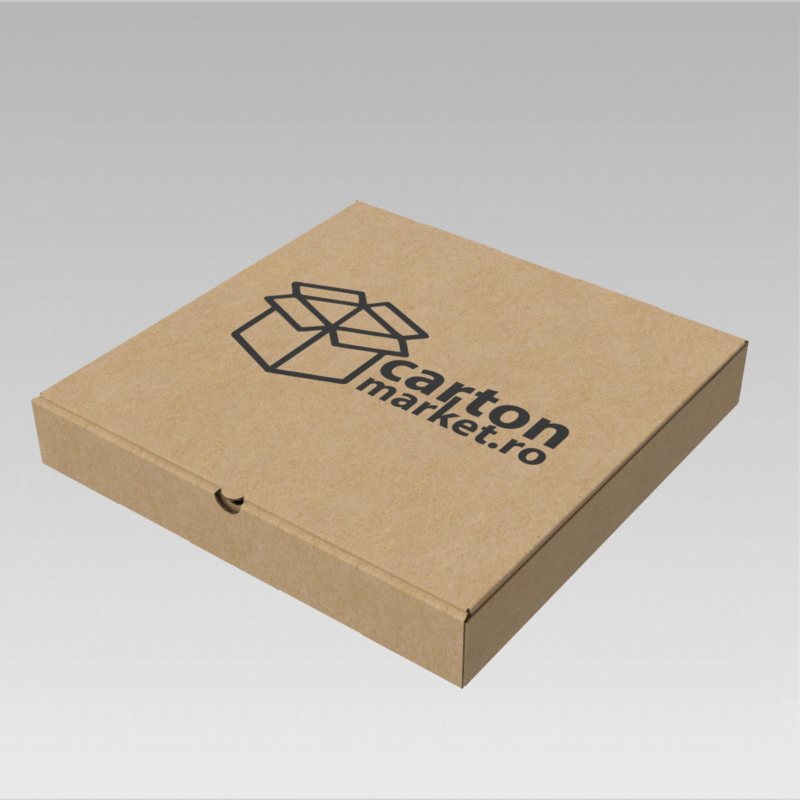 cutie pizza din carton tip co3 / ondula e (micro ondul) maro