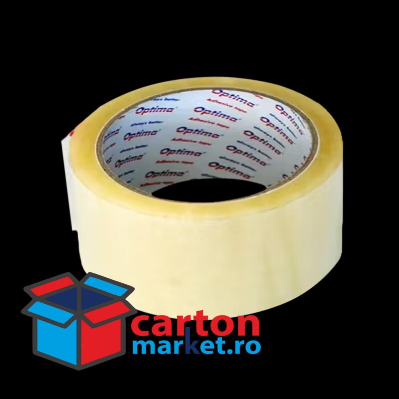bandă adezivă 72mm x 66mm, 38 microni, optima, transparent