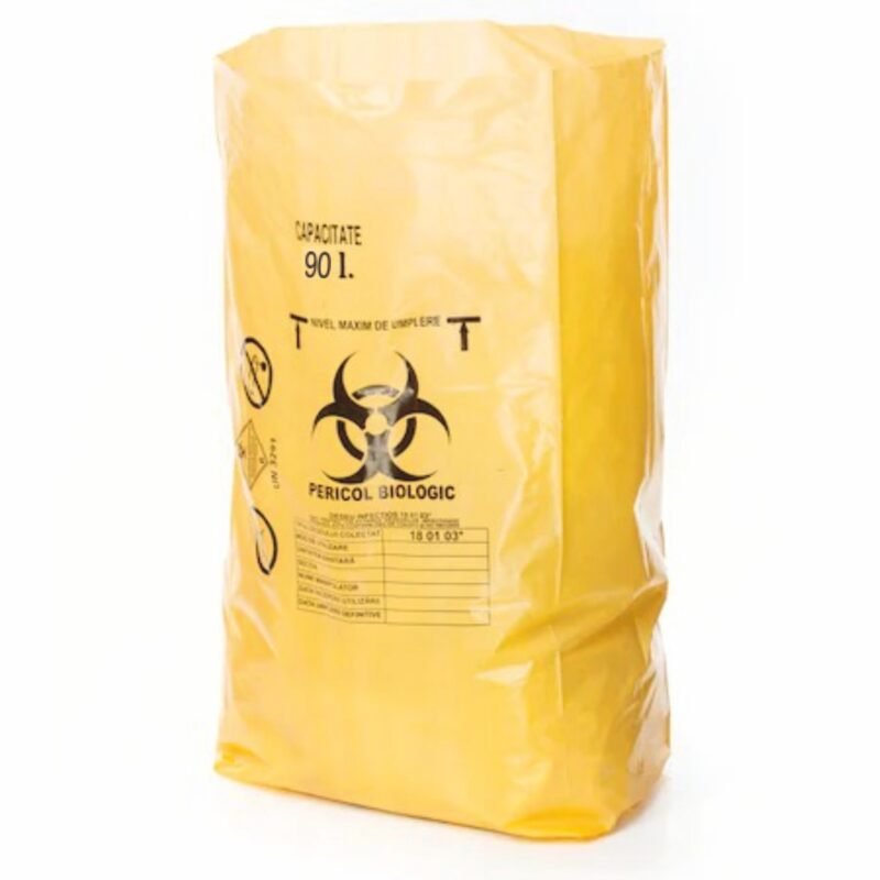 saci 60 l – pericol biologic – 50 bucați/set saci 60 l – pericol biologic – 50 bucați/set
