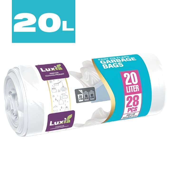 saci menajeri cu urechi 20l vanilie alb luxia 28 buc / set