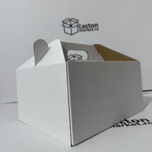 cutie cadou co3 / ondula b, 300 x 250 x 155, culoare carton:alb lucios,print la cerere