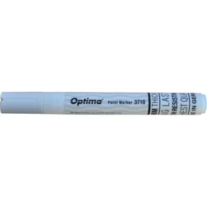 marker cu vopsea optima paint 3710, varf rotund 4.5mm, grosime scriere 2 3mm alb