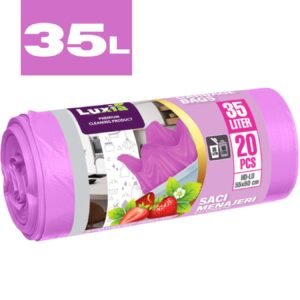 saci menajeri cu urechi 35l capsuni luxia 20 buc / set