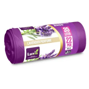 saci menajeri luxia 35l cu urechi de prindere 22 buc/rola hd ld mov lavanda
