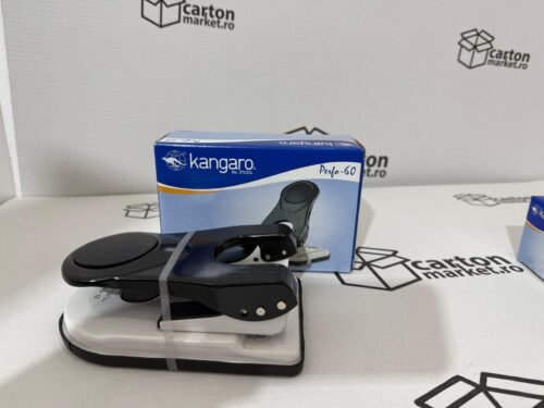 perforator kangaro perfo 60, 60 coli, metalic,negru