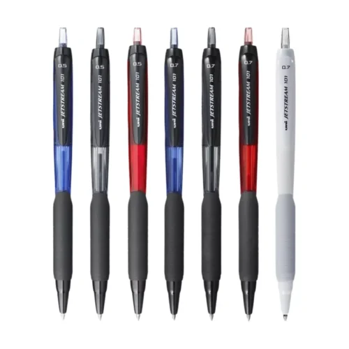 pix jetstream uni ball sxn 101, 0.5mm / 0.7mm, cu mecanism, corp in culoarea scrisului, grip cauciucat
