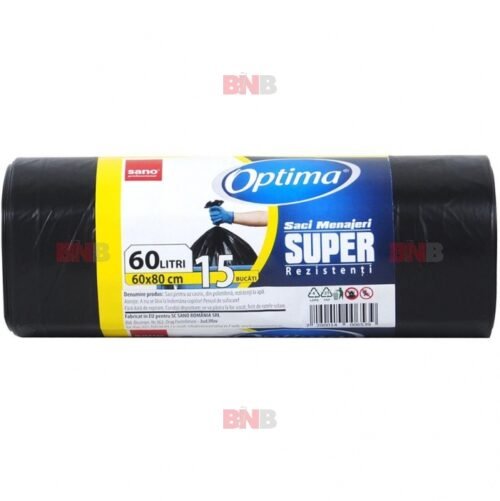 saci menajeri negri 60l, sano optima super l 15 buc/rola