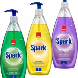 detergent de vase sano spark 1 l,lavanda, lamaie, castravete, migdale, lemongrass si zero