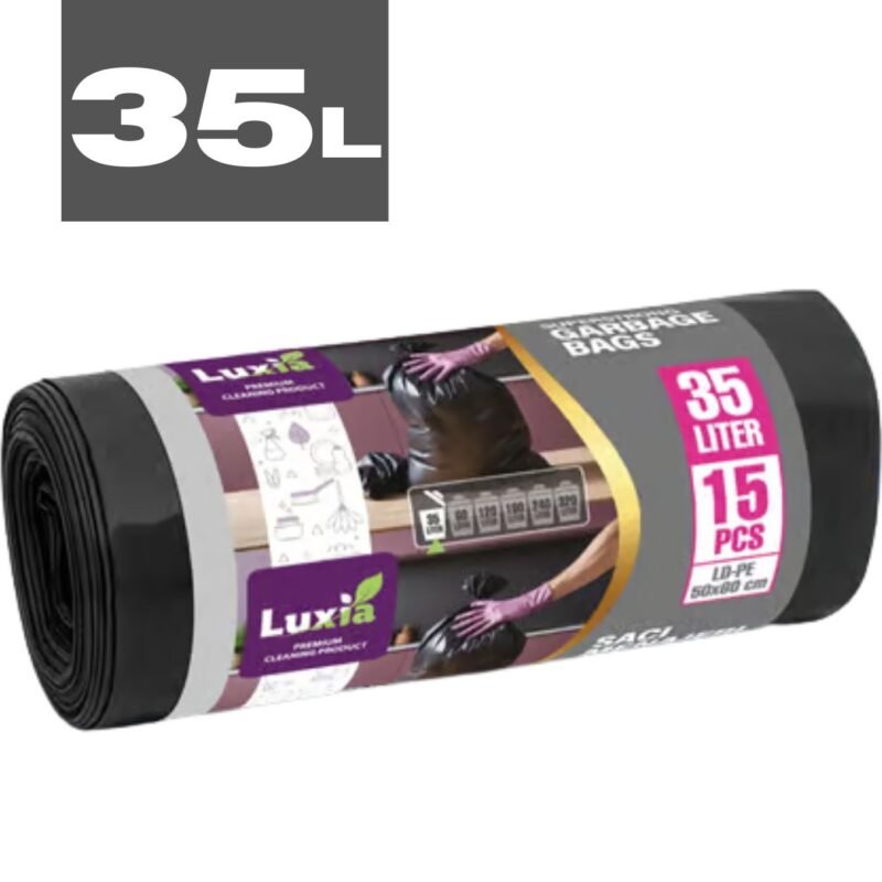 saci menajeri ultrarezistenti 35l luxia 15 buc / set