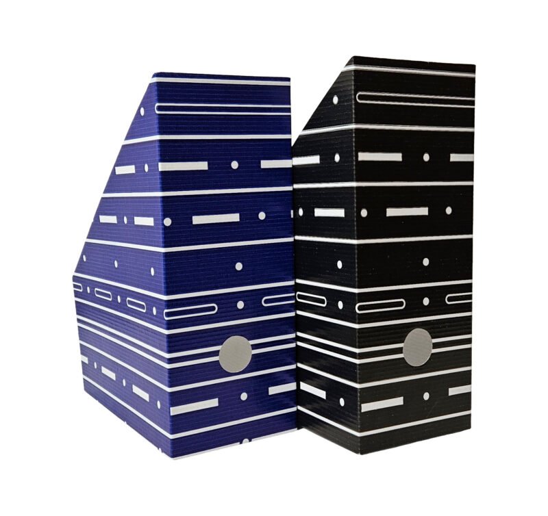 Suport dosare din carton A4, vertical-albastru CBC