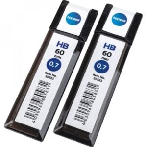 Mine creion mecanic  Centrum HB cu grosimea de 0,7mm si lungimea de 60mm. 12buc in flacon din material plastic cu capac,set 20 buc