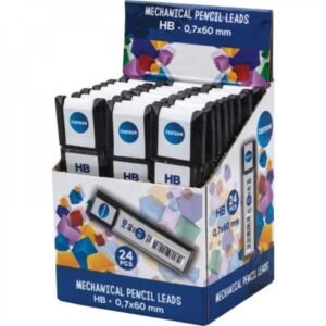 Mine creion mecanic  Centrum HB cu grosimea de 0,7mm si lungimea de 60mm. 12buc in flacon din material plastic cu capac,set 20 buc