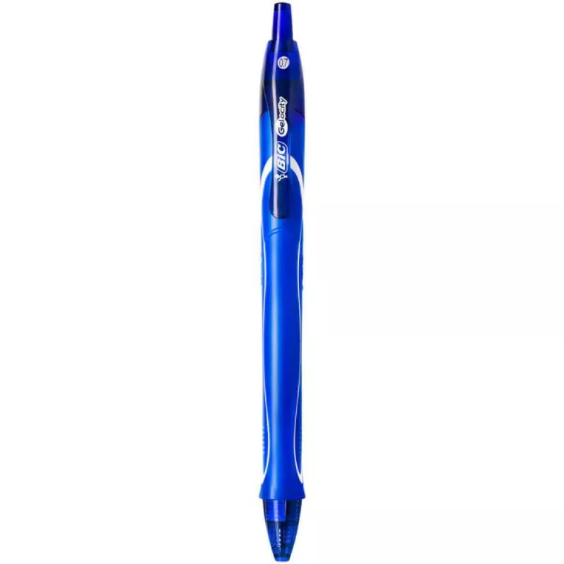 Pix cu gel 0.7mm, cu mecanism, Bic Gelocity Quick Dry albastru