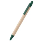recicl 1 Pix cu mecanism, din carton reciclat, scriere albastra, 0.5 mm, corp kraft, extremitati si clips verde, albastru, rosu, alb