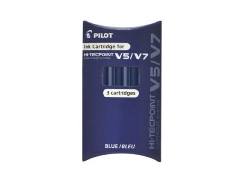 Rezerve roller PILOT V5/V7 Hi-Tecpoint, 3 buc/set albastru