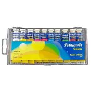 acuarele tempera pelikan set 10 x 12 ml