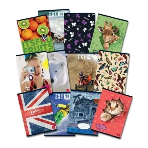 caiet a4, 48 file, dictando, diverse modele, pigna 70gr ,set 5 buc
