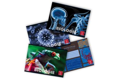 caiet biologie pigna, 24 file, 70 g/mp, 17*24cm policromie,set 3 buc